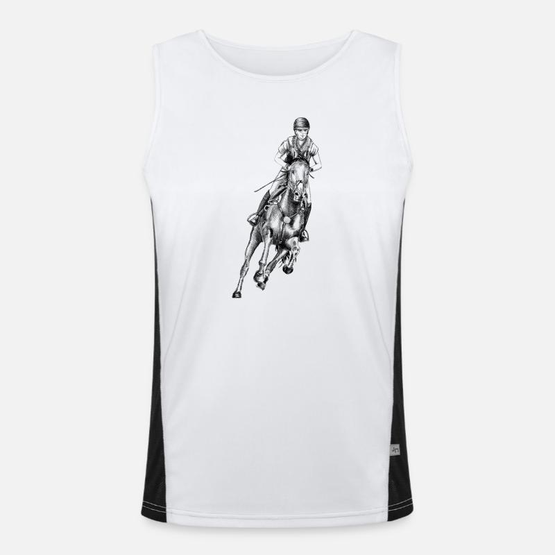 Reiter  Funktionelles Kontrast-Tank Top für Männer 
