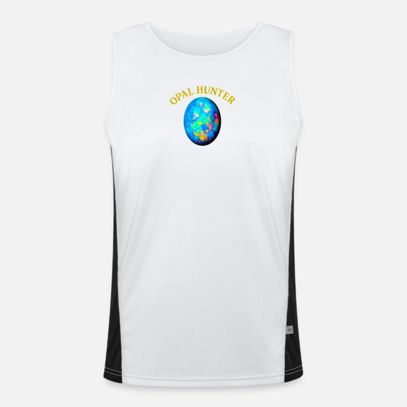 Opal Hunter: Bunter Eierdruck Funktionelles Kontrast-Tank Top für Männer 