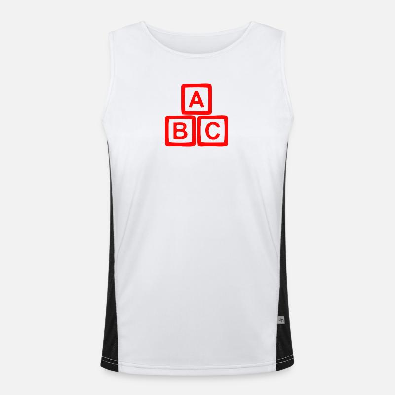 Conception contrastée de bloc ABC Débardeur respirant contrasté Homme 