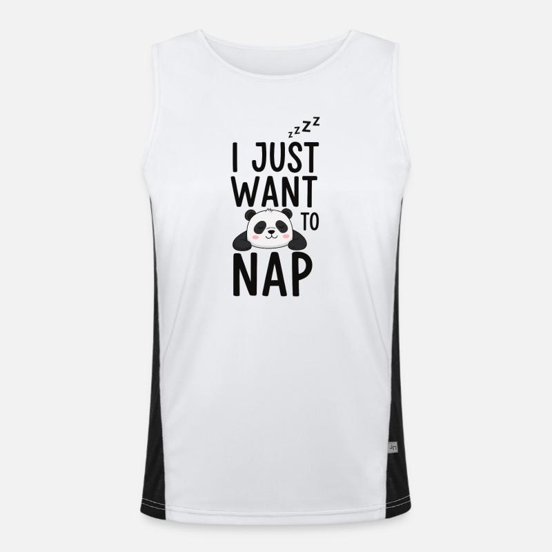 Panda Nickerchen Schlafmodus Funktionelles Kontrast-Tank Top für Männer 