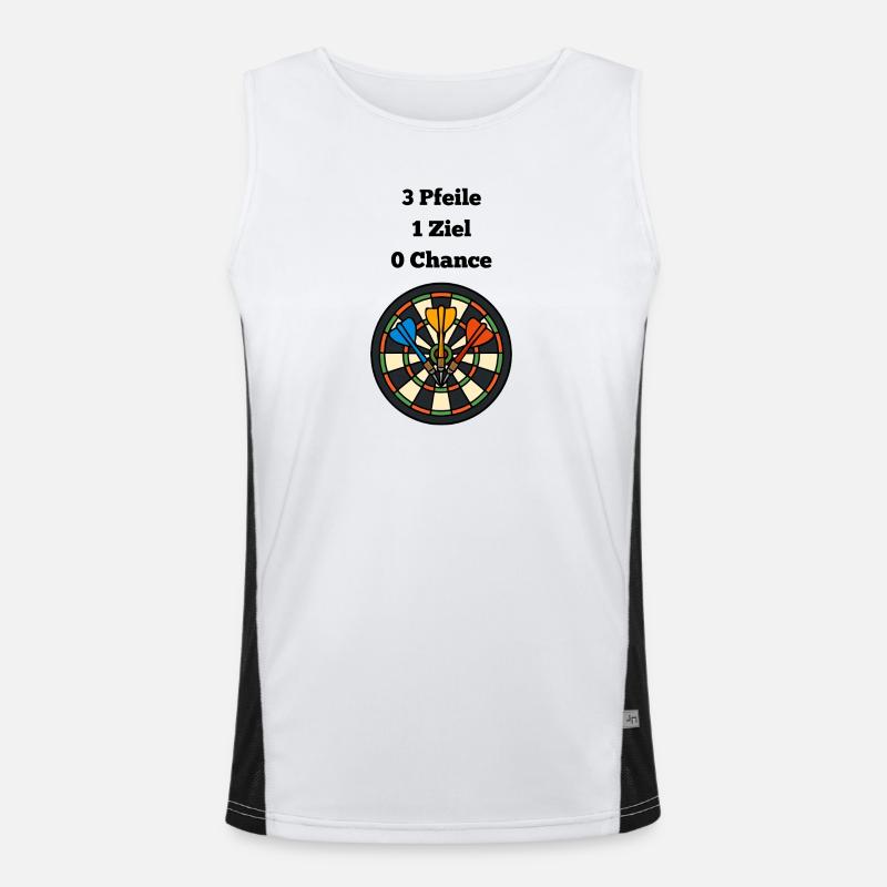 Volltreffer Dartboard Design Funktionelles Kontrast-Tank Top für Männer 