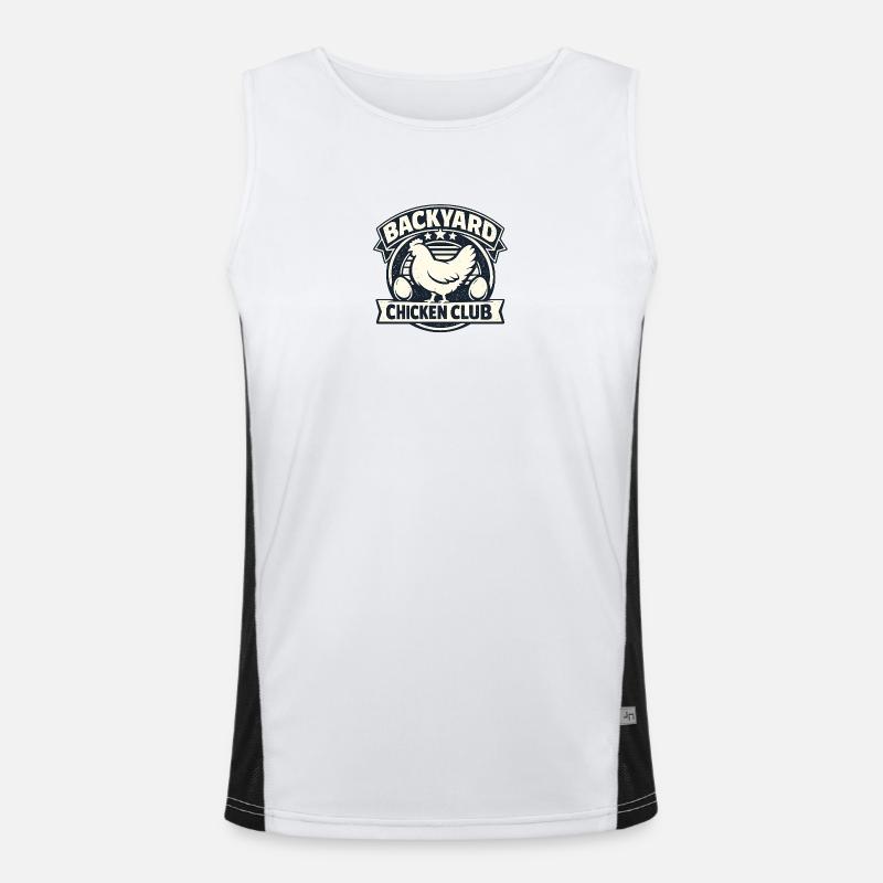 Backyard Chicken Club Funktionelles Kontrast-Tank Top für Männer 