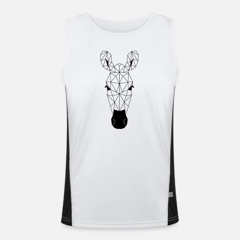 Zebra Polygon Funktionelles Kontrast-Tank Top für Männer 
