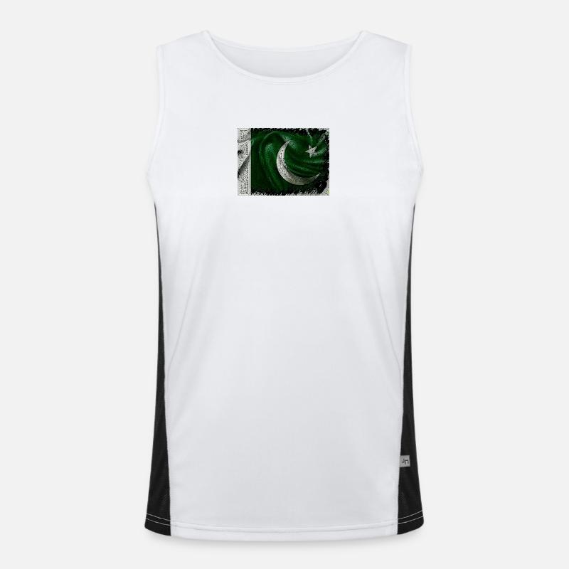 Drapeau pakistanais Débardeur respirant contrasté Homme 
