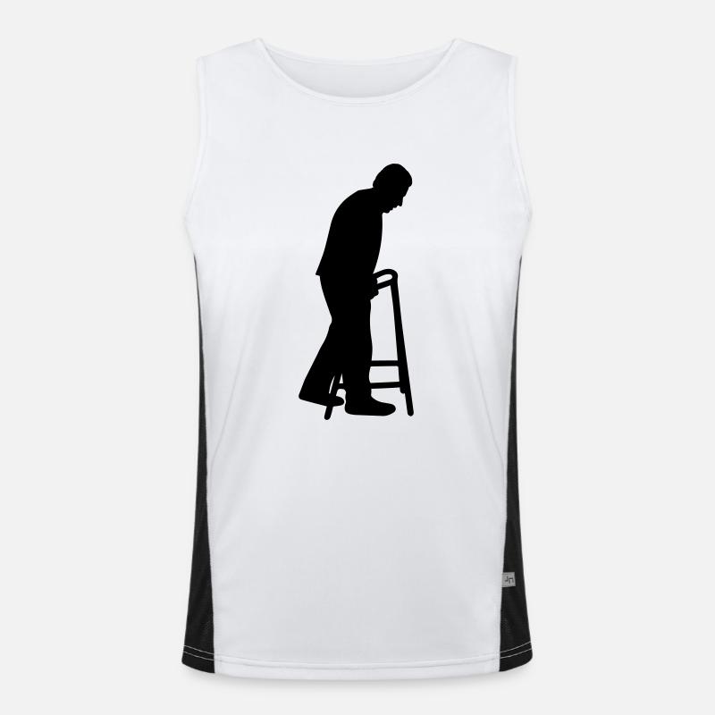 Illustration alter Mann Funktionelles Kontrast-Tank Top für Männer 