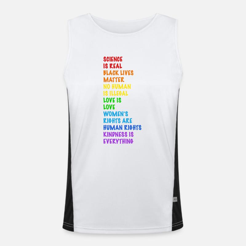 Human Rights! No one is illegal Men's Functional Contrast Tank Top 