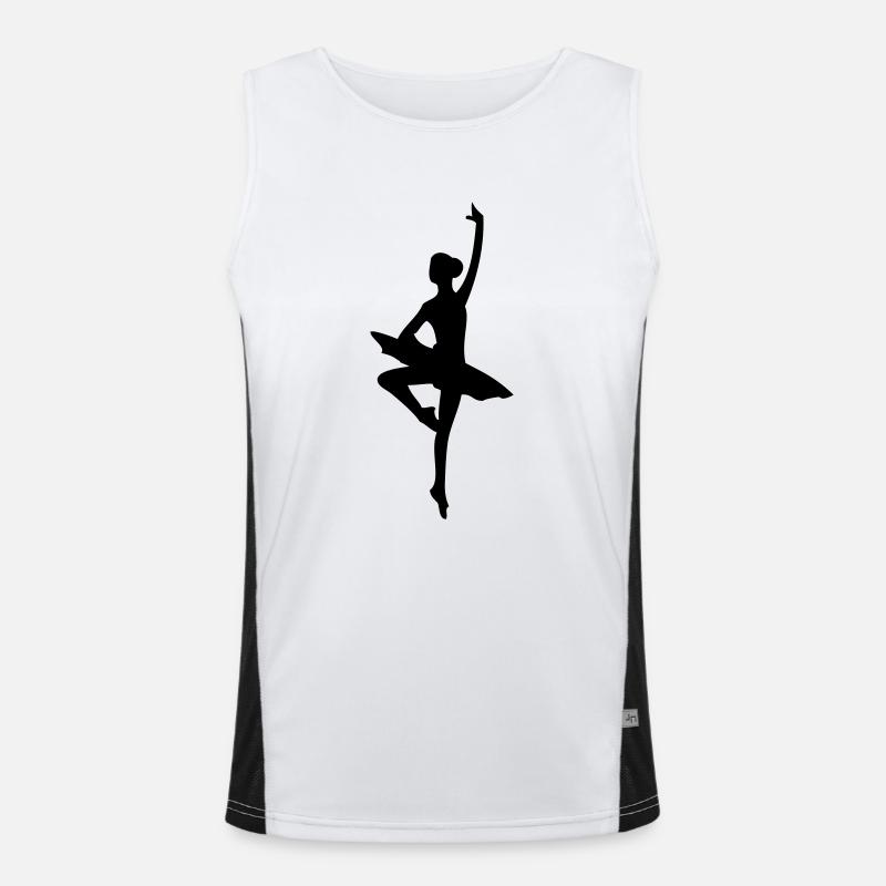 Danseuse ballerine silhouette Débardeur respirant contrasté Homme 