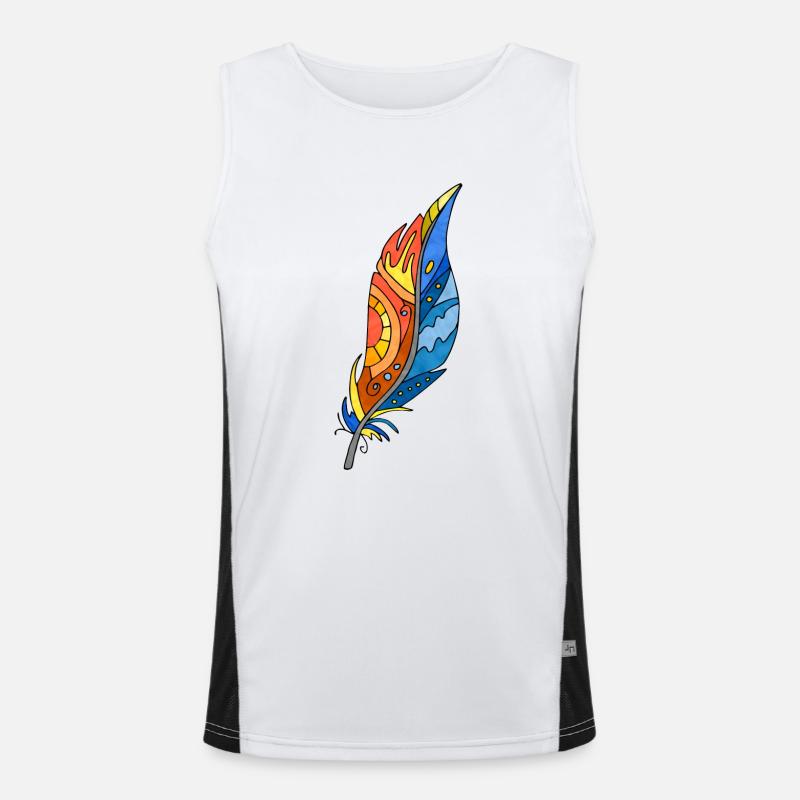 Feder Funktionelles Kontrast-Tank Top für Männer 
