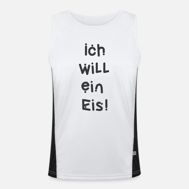 Ich will ein Eis! Funktionelles Kontrast-Tank Top für Männer 