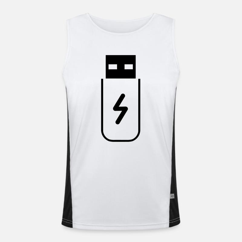 USB flash drive Men's Functional Contrast Tank Top 