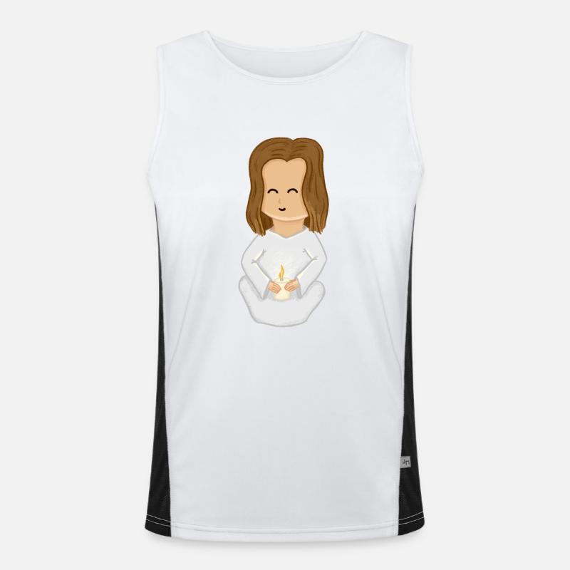 Chibi Jesus Funktionelles Kontrast-Tank Top für Männer 