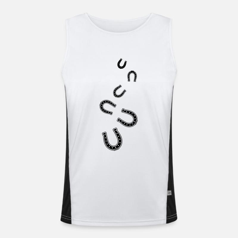 Horseshoe Symbol Men's Functional Contrast Tank Top 