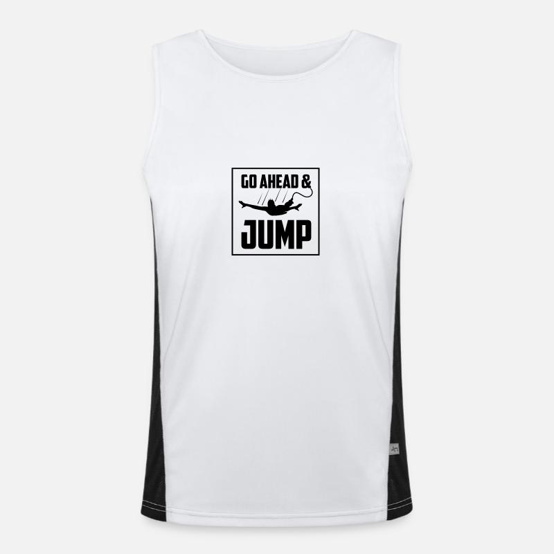 Bungee Jumping Evolution Sport Fun Funktionelles Kontrast-Tank Top für Männer 