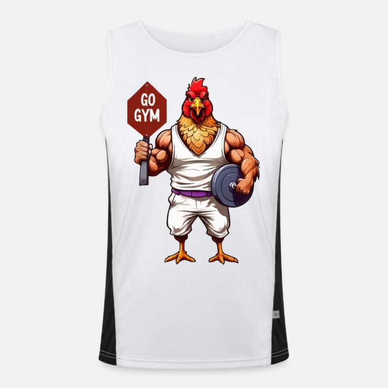 POULET - GO GYM Débardeur respirant contrasté Homme 