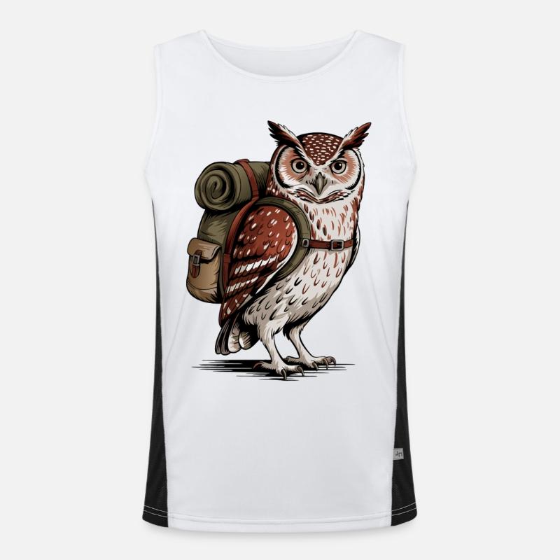 Hibou de forêt avec sac à dos Débardeur respirant contrasté Homme 