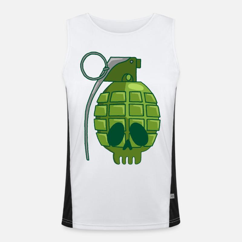 Granatapfelschädel Funktionelles Kontrast-Tank Top für Männer 