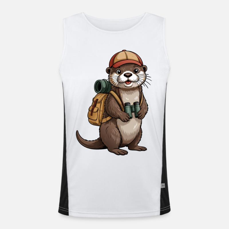 Otter im Trekkinglook Funktionelles Kontrast-Tank Top für Männer 
