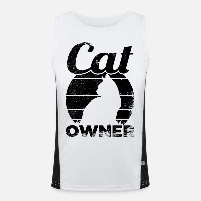 Cat owner Men's Functional Contrast Tank Top 