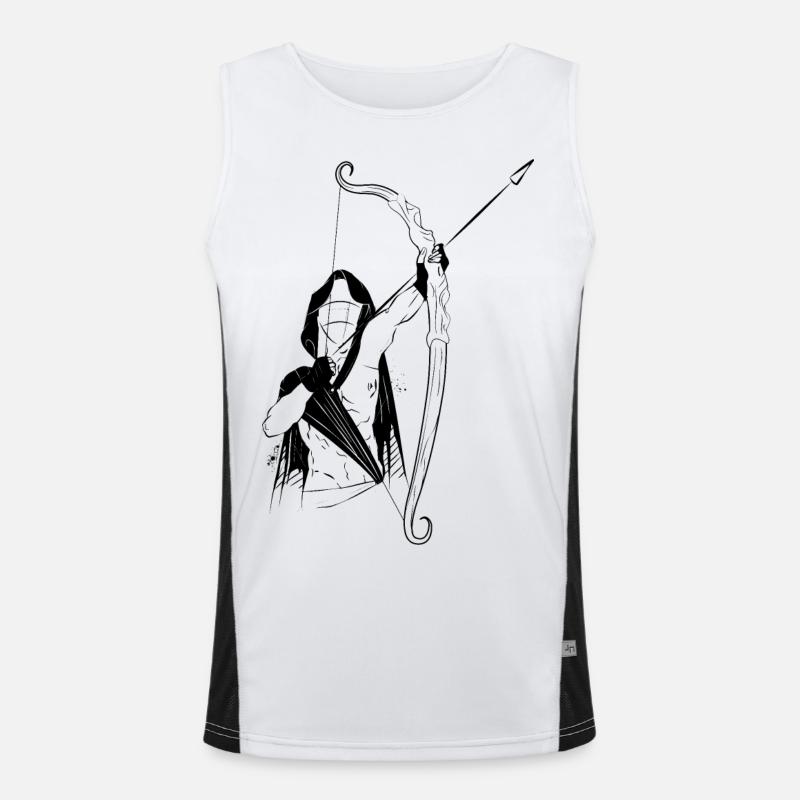 Bogenschießen - Bogenschütze Funktionelles Kontrast-Tank Top für Männer 
