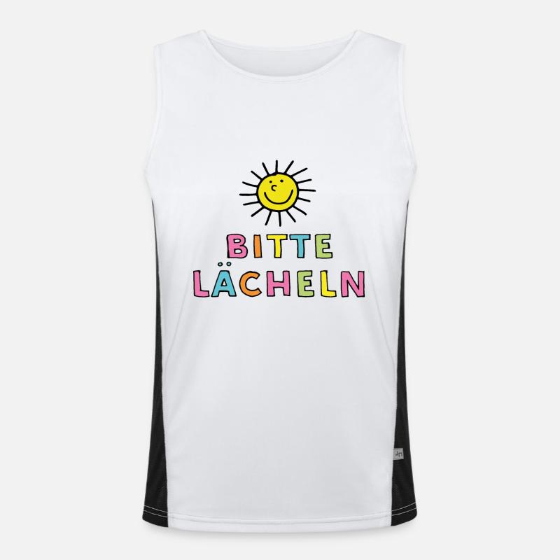 Please smile Men's Functional Contrast Tank Top 