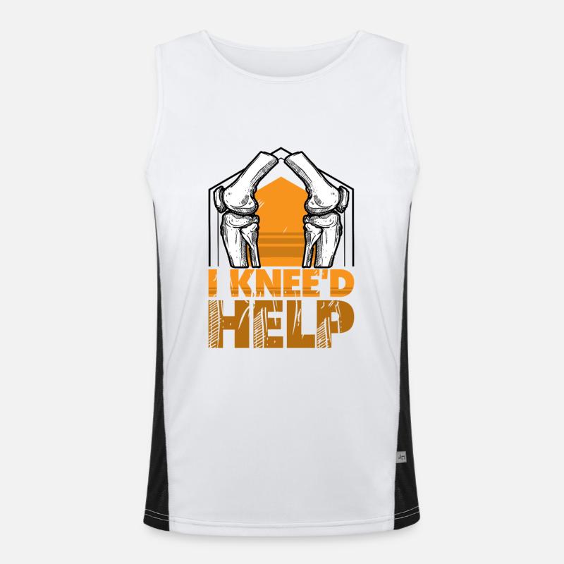 I Knee'd help Funktionelles Kontrast-Tank Top für Männer 