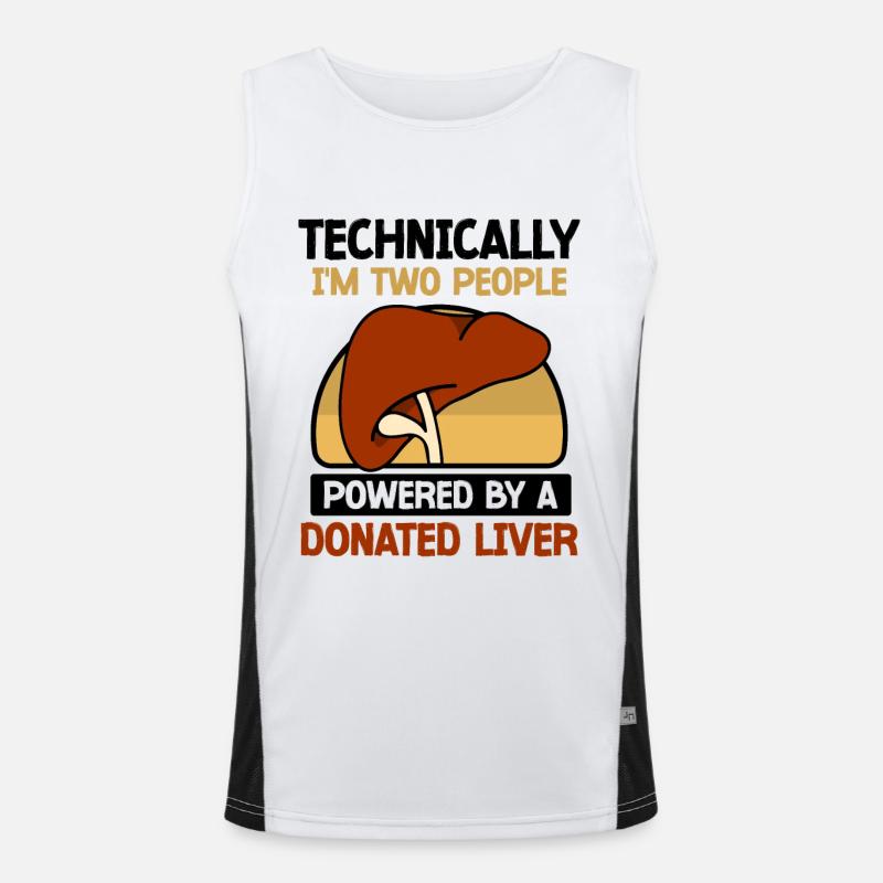 powered by a donated Liver Funktionelles Kontrast-Tank Top für Männer 