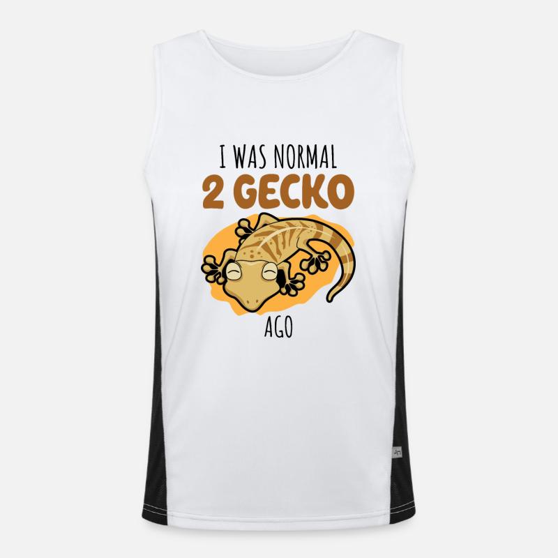 I was normal 2 Gecko ago Funktionelles Kontrast-Tank Top für Männer 