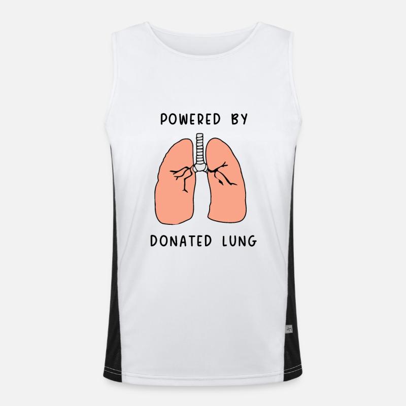 powered by donated Lung Funktionelles Kontrast-Tank Top für Männer 