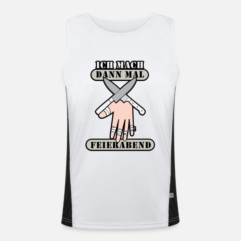 Ich mach dann mal feierabend Metzger Fleischer Funktionelles Kontrast-Tank Top für Männer 