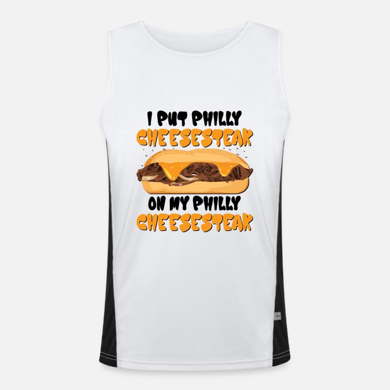 Philly Breakfast Sandwich Funktionelles Kontrast-Tank Top für Männer 