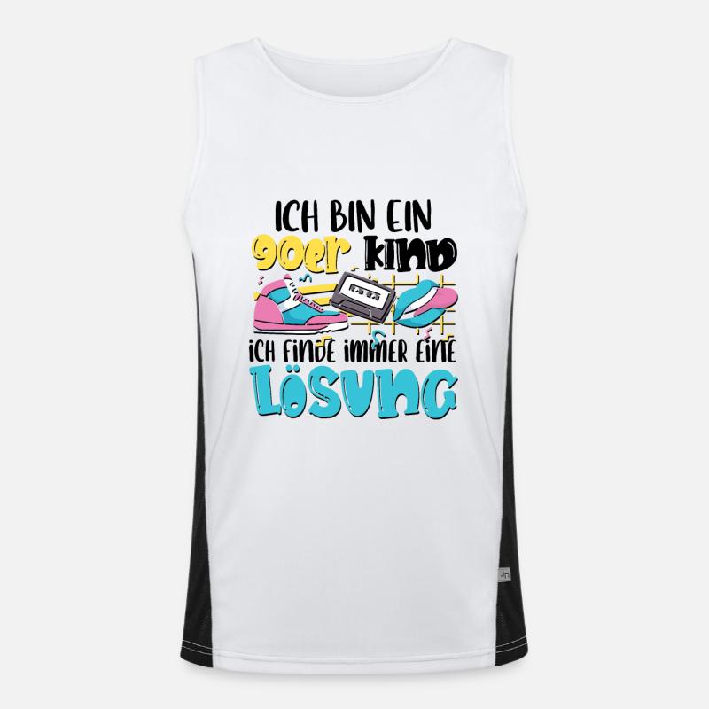 Ich bin ein 90er Kind Funktionelles Kontrast-Tank Top für Männer 