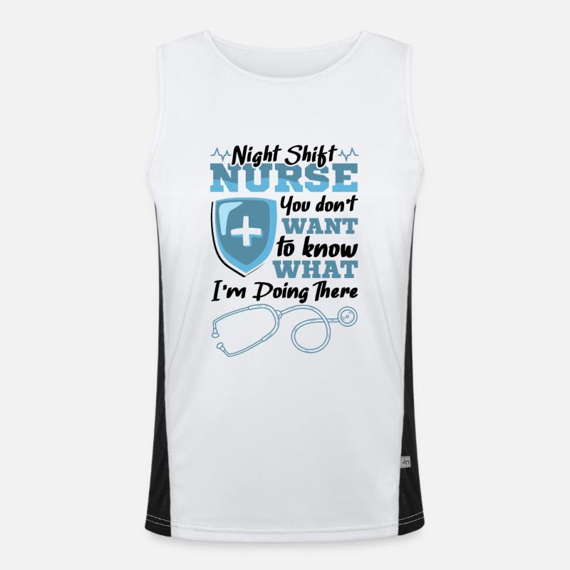 Night Shift Nurse Funktionelles Kontrast-Tank Top für Männer 
