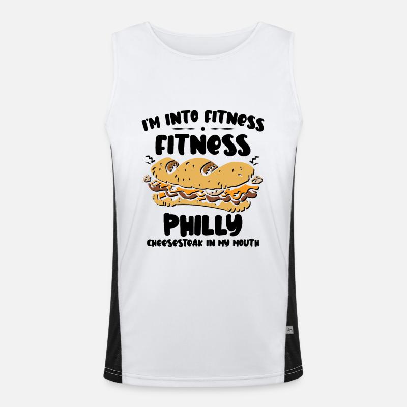 Philly Breakfast Sandwich Funktionelles Kontrast-Tank Top für Männer 