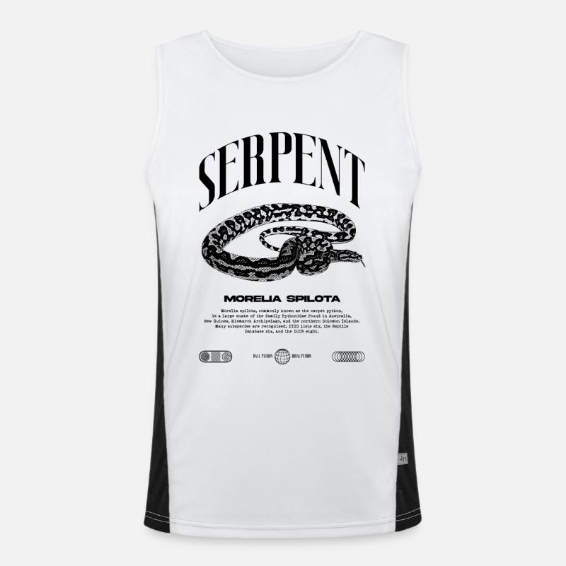 Teppich Python Moderne Reptile Keeper Streetwear Funktionelles Kontrast-Tank Top für Männer 