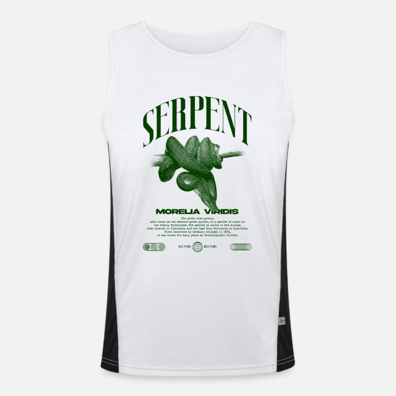 Grüner Baum Python Modern Reptile Keeper Streetwear Funktionelles Kontrast-Tank Top für Männer 