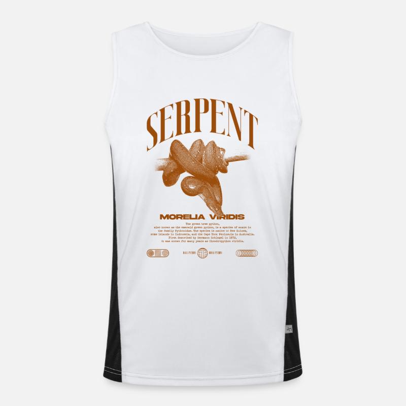 Green Tree Python Modern Reptile Keeper Streetwear Men's Functional Contrast Tank Top 