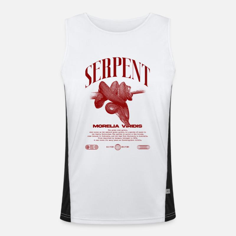 Green Tree Python Modern Reptile Keeper Streetwear Men's Functional Contrast Tank Top 