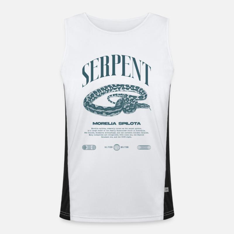 Teppich Python Moderne Reptile Keeper Streetwear Funktionelles Kontrast-Tank Top für Männer 