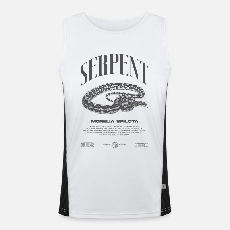 Teppich Python Moderne Reptile Keeper Streetwear Funktionelles Kontrast-Tank Top für Männer 