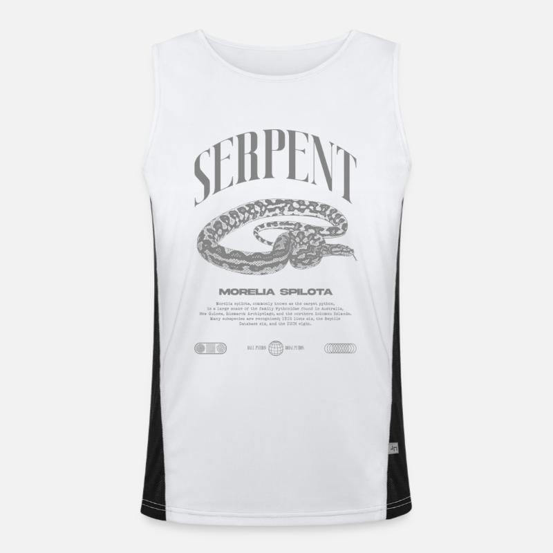 Teppich Python Moderne Reptile Keeper Streetwear Funktionelles Kontrast-Tank Top für Männer 