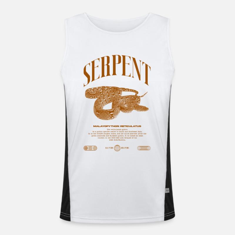 Gardien de reptiles python réticulé Streetwear Débardeur respirant contrasté Homme 