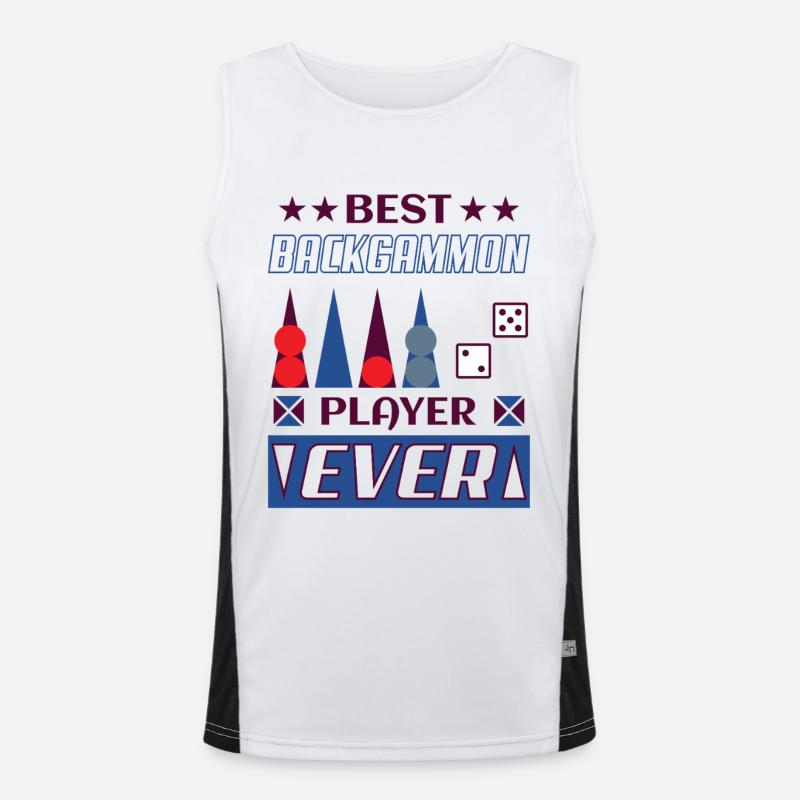 Backgammon Spiel Funktionelles Kontrast-Tank Top für Männer 