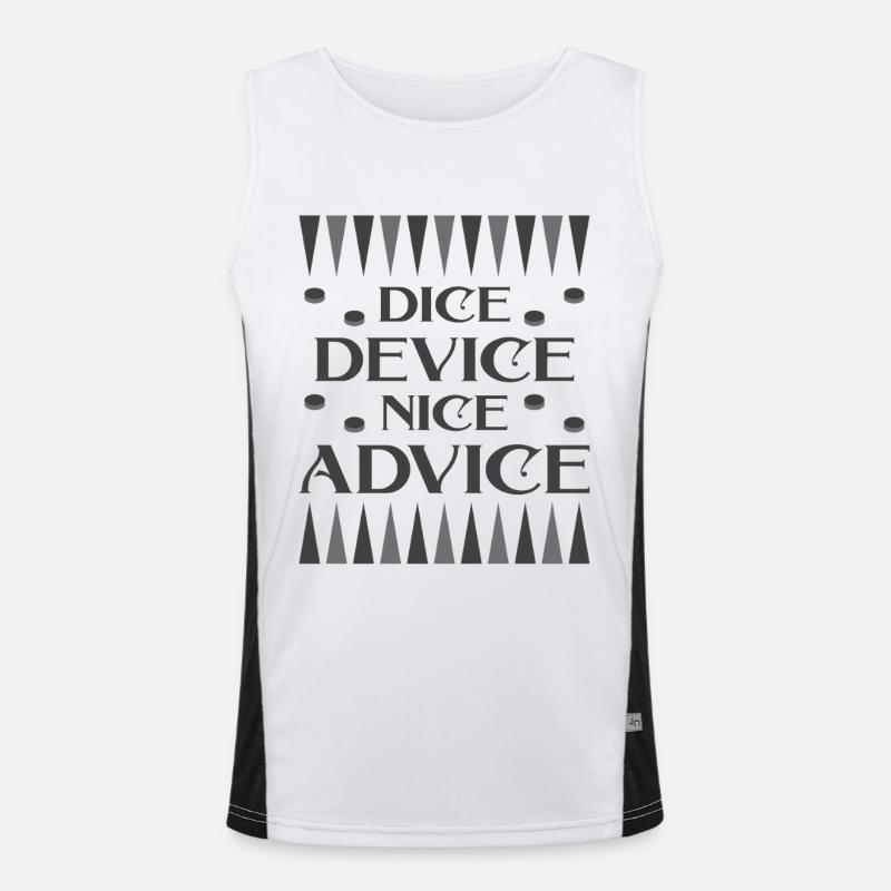 Backgammon Spiel Funktionelles Kontrast-Tank Top für Männer 