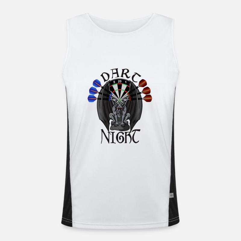 Dart Night, Dart Design, Gothic Design, mystisch Funktionelles Kontrast-Tank Top für Männer 