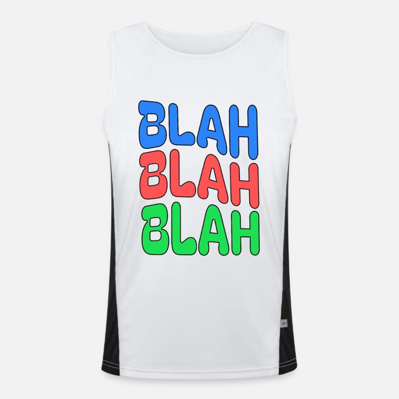 BLAH BLAH BLAH Colorful Statement Men's Functional Contrast Tank Top 