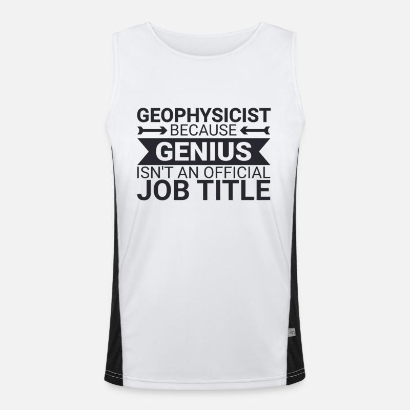 Geophysicist Genius Geophysics Funktionelles Kontrast-Tank Top für Männer 