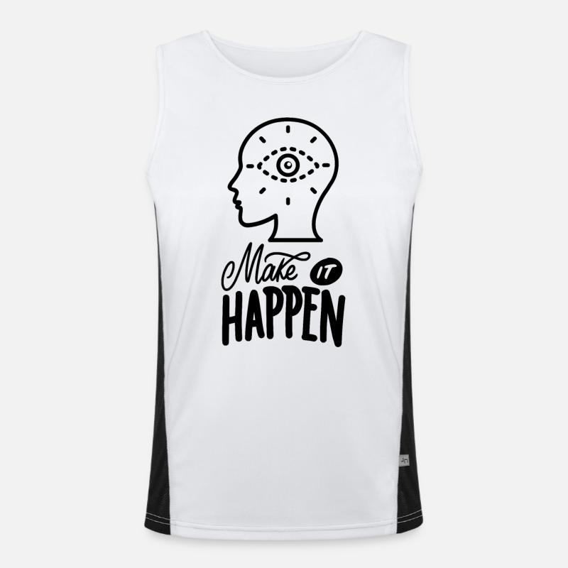 Focus pour y arriver Débardeur respirant contrasté Homme 