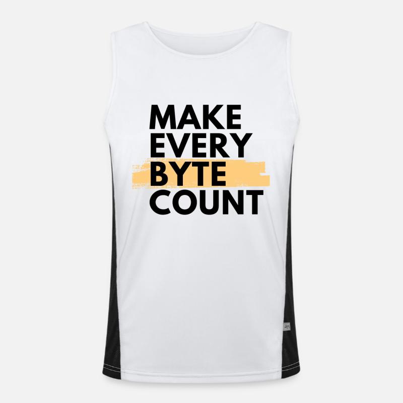 Make every byte count Men's Functional Contrast Tank Top 