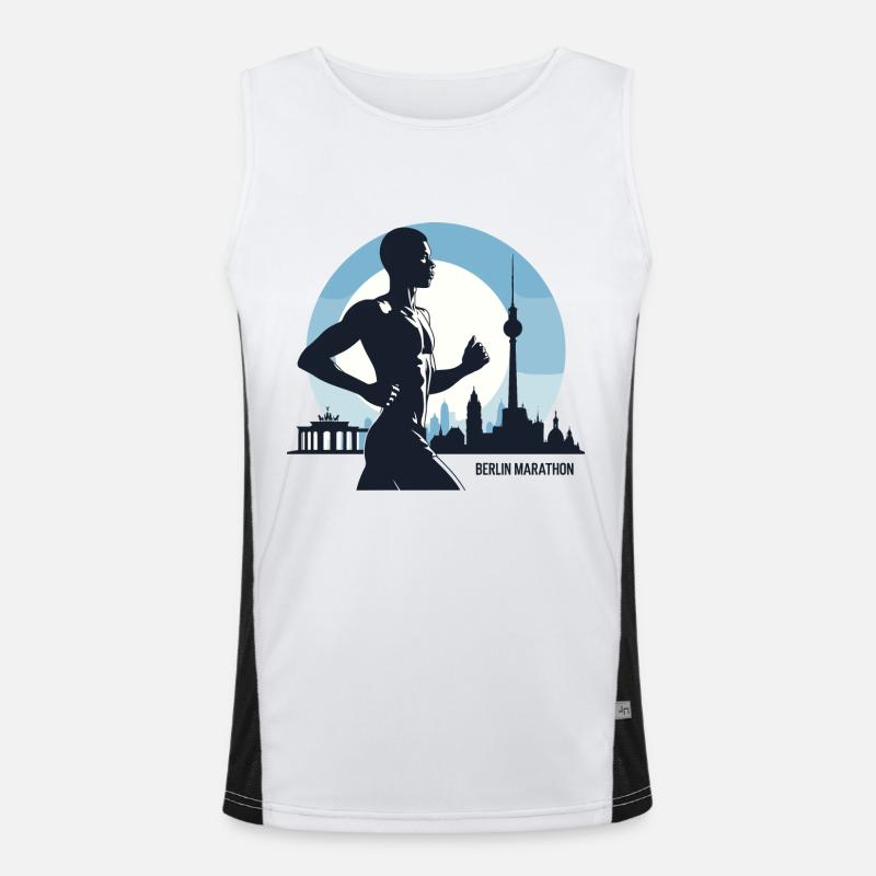 Chemise de course Berlin Marathon Runner Débardeur respirant contrasté Homme 