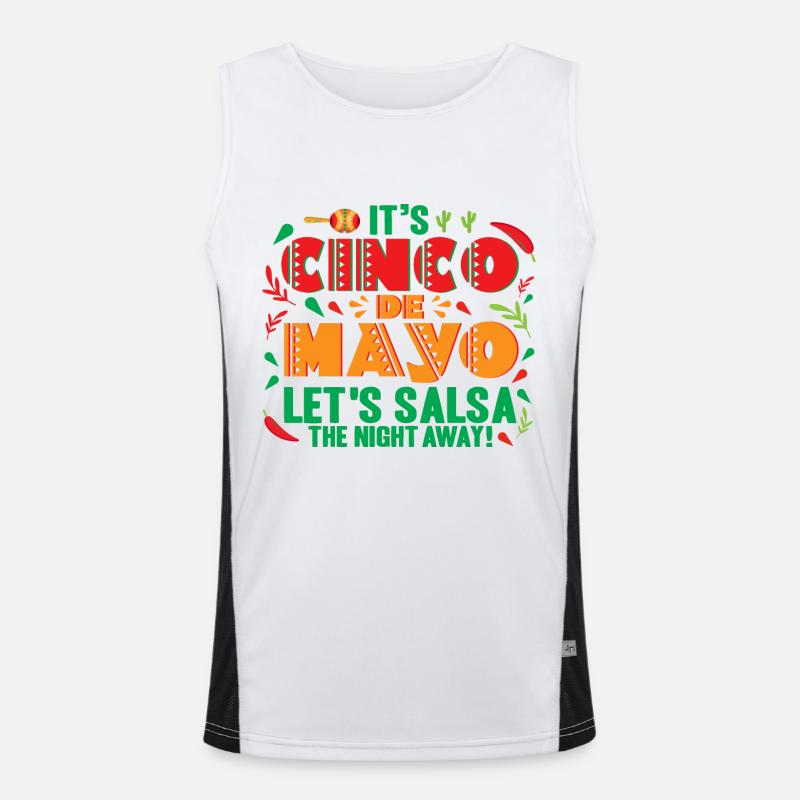 Cinco De Mayo 5 De Mayo Viva Mexico Geschenk Funktionelles Kontrast-Tank Top für Männer 